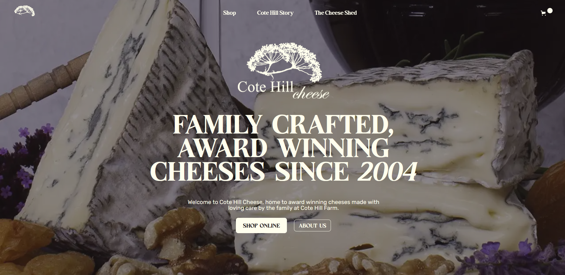 Cote Hill Cheese website screenshot